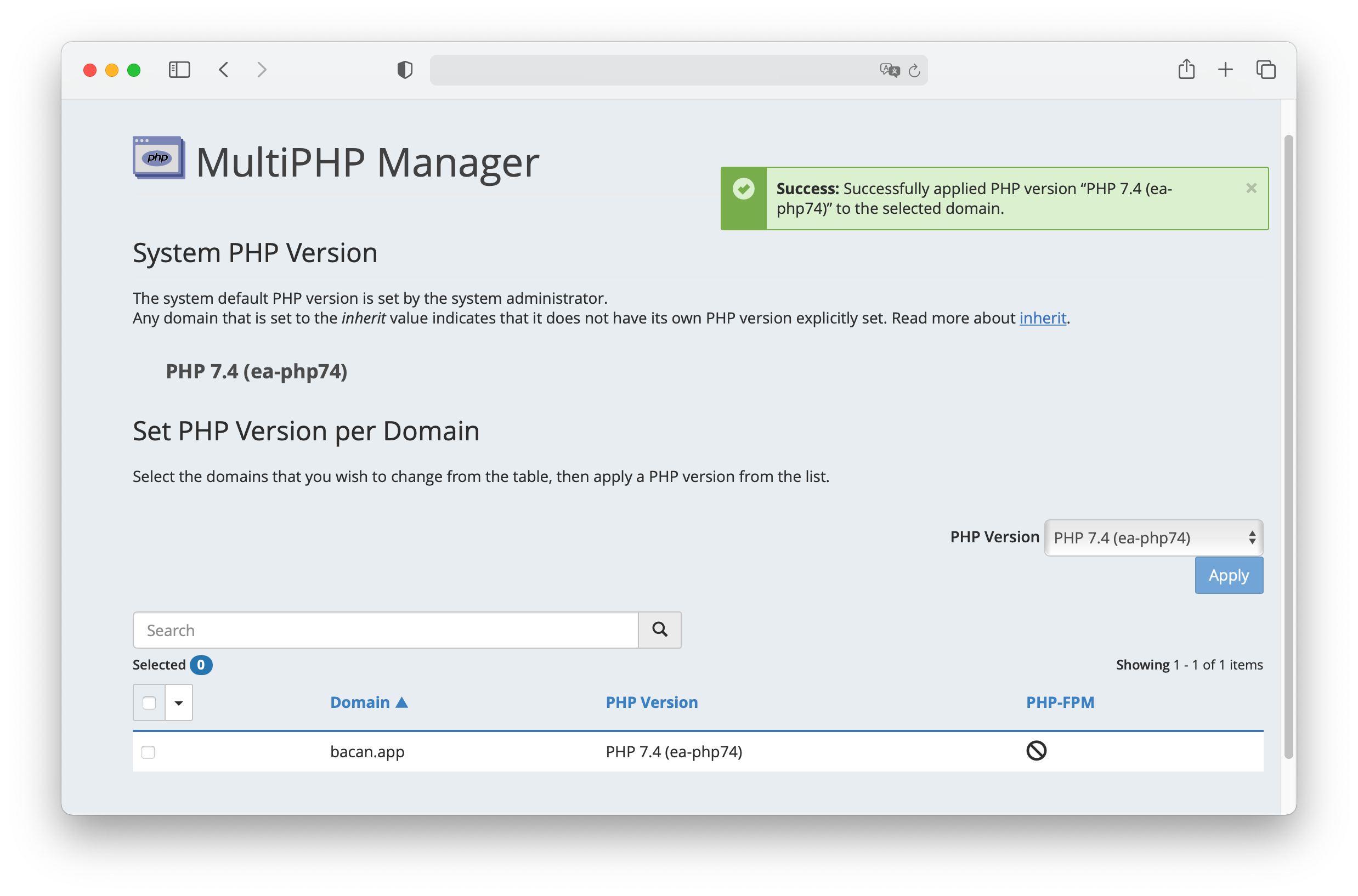MultiPHP manager